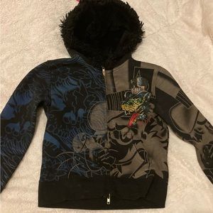ED HARDY USED JACKET WOMENS SIZE S
